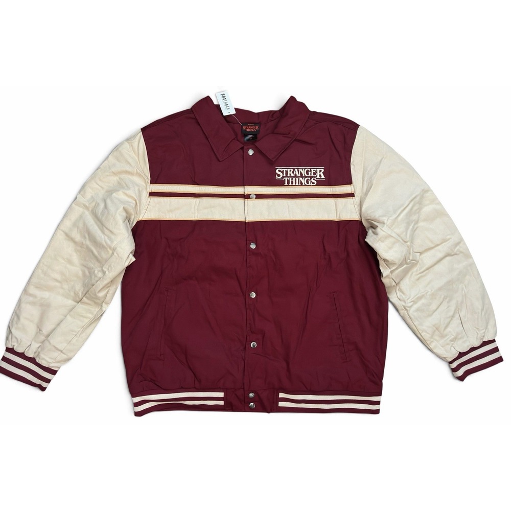 Netflix Stranger Things Varsity Bomber Embroidered Jacket Unisex Size 3X Retro